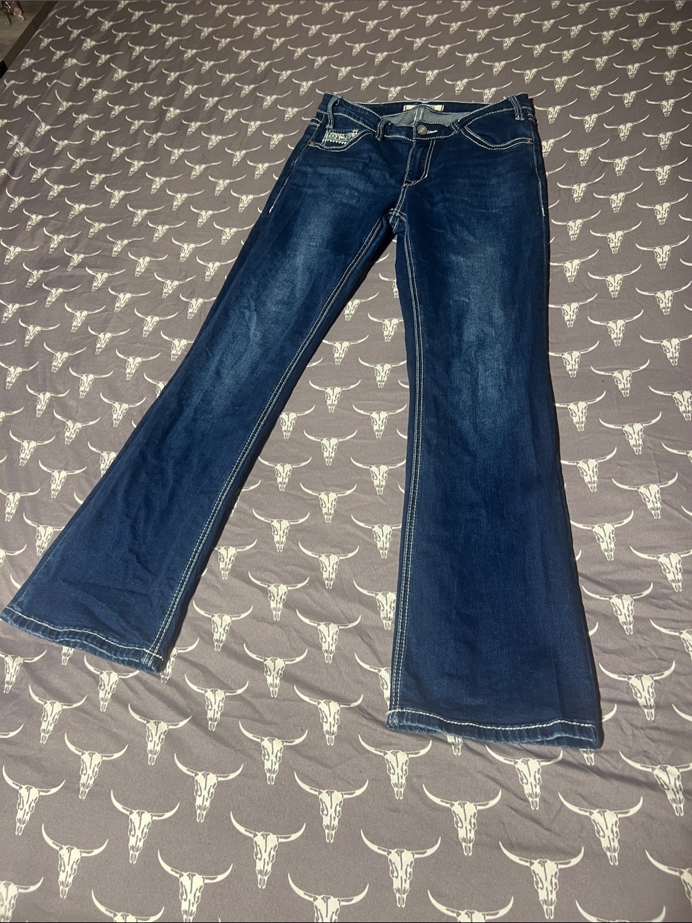 Dark Blue Women's Bootcut Rock&Roll jeans